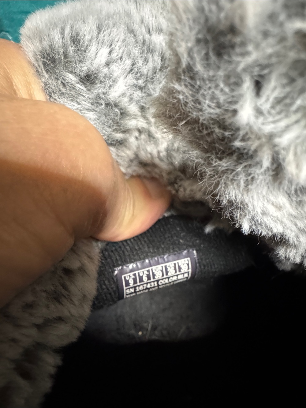 Skechers Black Winter Lace-Up Boots with Gray Faux-Fur Cuff - Picture 5 of 6